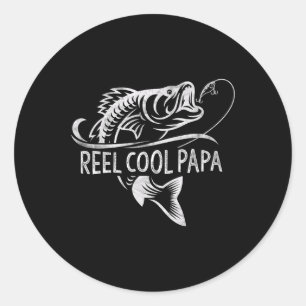 Echt cooler Papa Angel-Geschenke Vatertag Fisch Runder Aufkleber