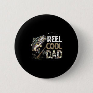 Echt cooler Papa Angeln Papa Vatertag Fischer F Button