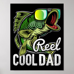 Echt cooler Papa-Angeln Sungles Lustiger Vatertag Poster