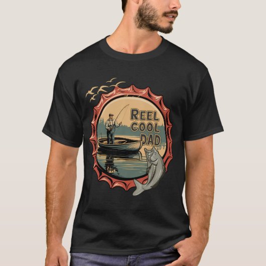 Echt cooler Papa-Angeln T-Shirt (Vorderseite)