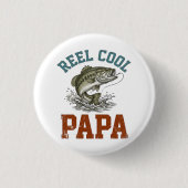 Echt cooler Papa-Angeln zum Vatertag Button (Vorderseite)
