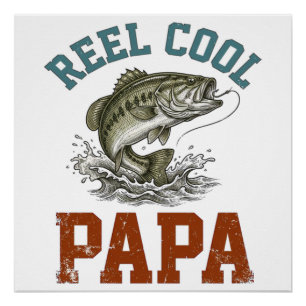 Echt cooler Papa-Angeln zum Vatertag Poster