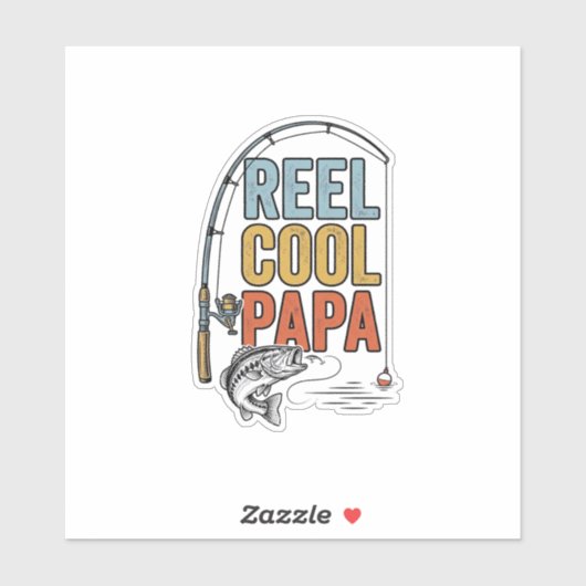 Echt cooler Papa Angelshirt Design_1 Aufkleber (Blatt)