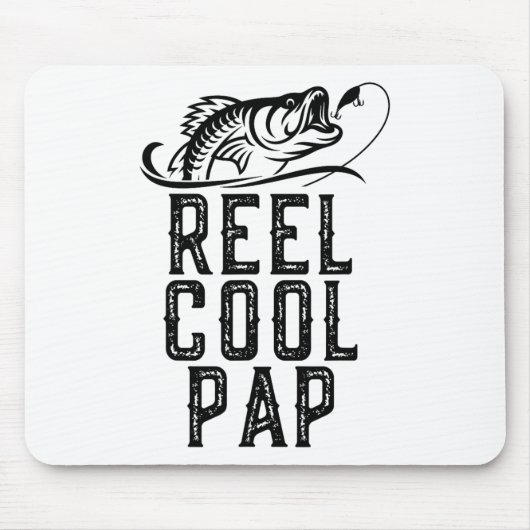 Echt cooler Papa-Angler Fischer Lustig Retro Mousepad (Vorne)
