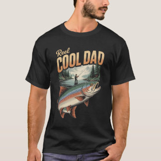 Echt cooler Papa-Angler Papa-Leben Frohen Vaterta T-Shirt