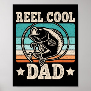 Echt cooler Papa-Angler Papa Vintage Daddy Vaterta Poster