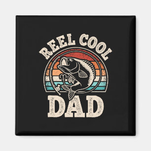 Echt cooler Papa-Angler-Papa-Vintage-Vater-Väter-T Magnet