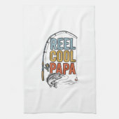 Echt cooler Papa-Angler-Shirt-Design_1 Geschirrtuch (Vertikal)