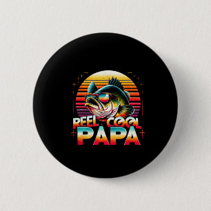 Echt cooler Papa Angler Vatertag Geschenk Angeln Button