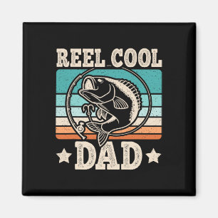 Echt cooler Papa-Angler-Vintage-Daddy-Vaters-D Magnet