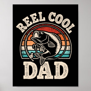 Echt cooler Papa-Angler-Vintage-Papa-Vatertag Poster