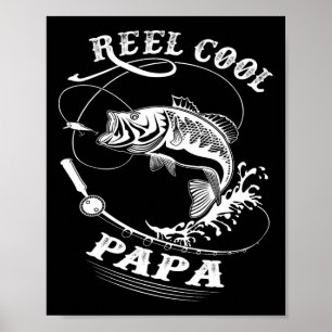 Echt cooler Papa für Angel-Naturliebhaber Poster