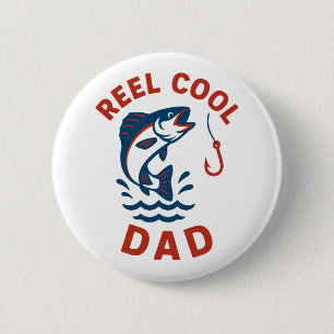 Echt cooler Papa lustiger Angel-Vater-Tag Button
