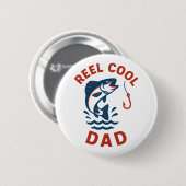 Echt cooler Papa lustiger Angel-Vater-Tag Button (Vorne & Hinten)