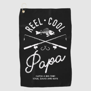 Echt cooler Papa personalisiertes Angelhandtuch Golfhandtuch