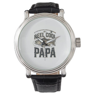 Echt cooler Papa Vintage-Angeln Vektor-Design_1 Armbanduhr