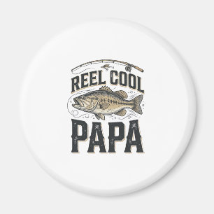 Echt cooler Papa Vintage-Angeln Vektor-Design_1 Magnet