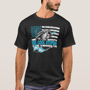 Echt cooler Stiefvater - Liebe zum Angeln - Amerik T-Shirt