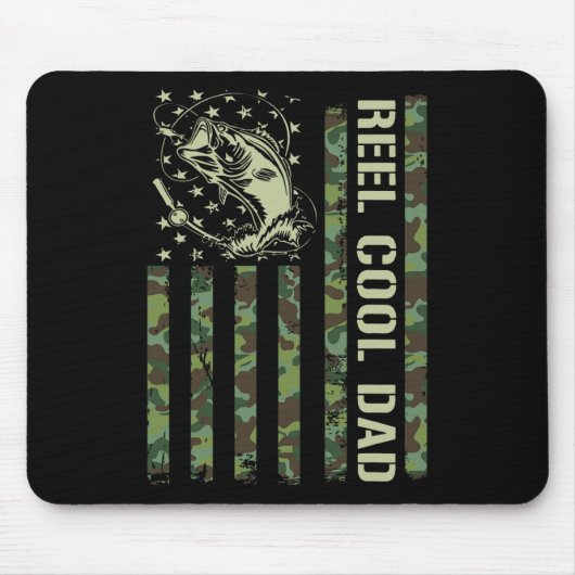 Echt cooler Vater Angelvater Fischer Vatertag Mousepad (Vorne)