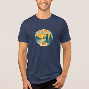Echt cooler Vater Angler Rute und Rolle lustige Fi Tri-Blend Shirt