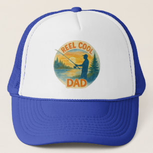 Echt cooler Vater Angler Rute und Rolle lustiger F Truckerkappe