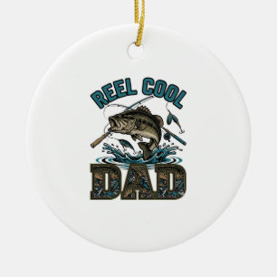 Echt cooler Vater Bassangeln Vintage Vektor Design Keramik Ornament