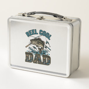 Echt cooler Vater Bassangeln Vintage Vektor Design Metall Brotdose