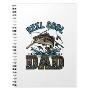Echt cooler Vater Bassangeln Vintage Vektor Design Notizblock
