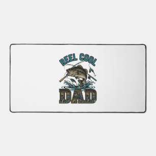 Echt cooler Vater Bassangeln Vintage Vektor Design Schreibtischunterlage