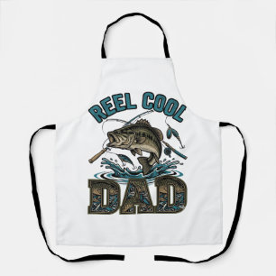Echt cooler Vater Bassangeln Vintage Vektor Design Schürze