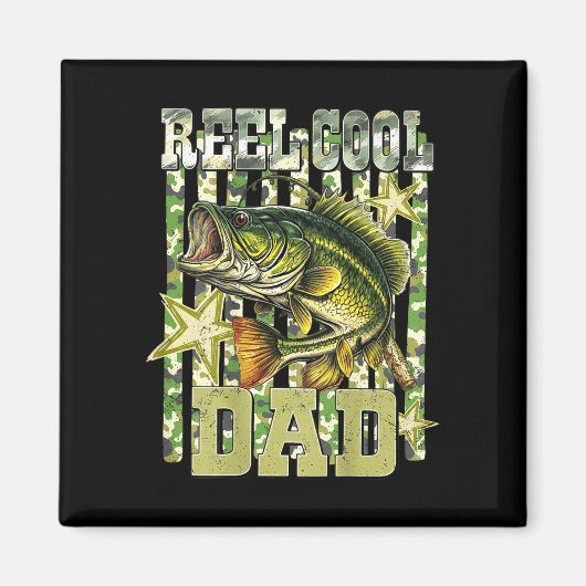 Echt cooler Vater lustiger Angler Barsche (auf dem Magnet (Vorne)