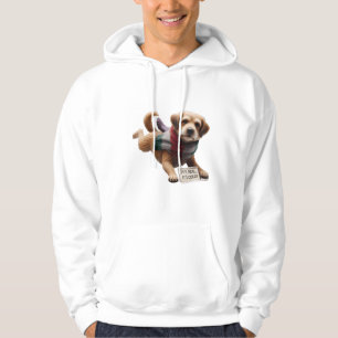 "Echt kalt! Lustiger Hund mit Schal Winter Qu Hoodie