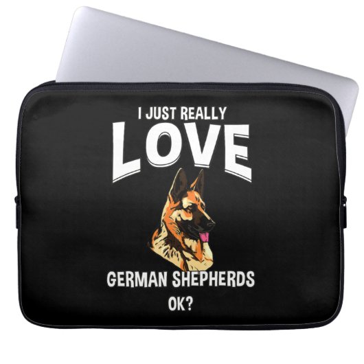 Echt Liebe Deutsche Hirten Laptopschutzhülle (Vorderseite)