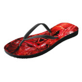 Echt Roter Krawfisch Flip Flops Badesandalen (Schrägansicht)