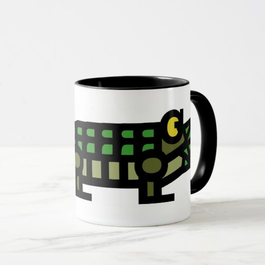 "Echte" AlligatorTasse Tasse (VorderseiteRechts)