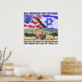 Echte Amerikaner beten für Israel Poster (Küche)