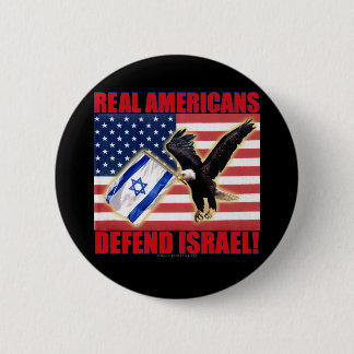 Echte Amerikaner verteidigen Israel Button