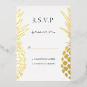 echte Ananas Folieneinladung (Vorderseite)