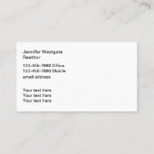 Echte Anwesen Agent Doppelseitige Visitenkarten Visitenkarte (Rückseite)