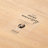 Echte Anwesen Agent Glückliche Zuhause Anniversary Acryleinladungen (Ablage )