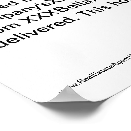 Echte Anwesen Agent Hall of Fame Certificate Poste Poster (Ecke)