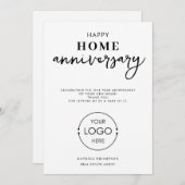Echte Anwesen Agent Happy Zuhause Anniversary Logo Dankeskarte (Vorne/Hinten)