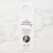 Echte Anwesen Agent Happy Zuhause Jubiläum Flaschenanhänger (Vorderseite)