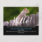 Echte Anwesen Agent HELLO CARD Eichhörnchen Flyer (Vorne)
