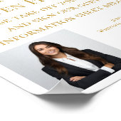 Echte Anwesen Company Gold Logo Open House Willkom Poster (Ecke)