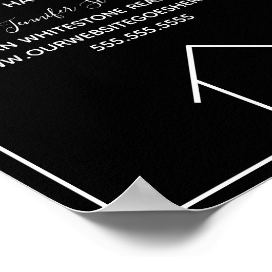 Echte Anwesen Custom Willkommen in unserem Open Ho Poster (Ecke)