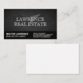 Echte Anwesen-Dachlogos | Sleek Texture Visitenkarte (Vorne/Hinten)