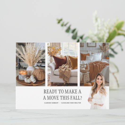 Echte Anwesen fallen Kürbisgewürz Postkarte (Stehend Vorderseite)