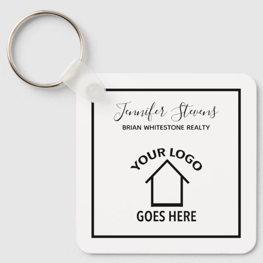 Echte Anwesen-Firma hinzufügen Sie Ihr Logo benutz Schlüsselanhänger (Vorderseite)