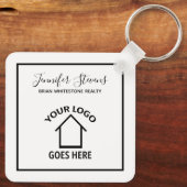 Echte Anwesen-Firma hinzufügen Sie Ihr Logo benutz Schlüsselanhänger (Rückseite)